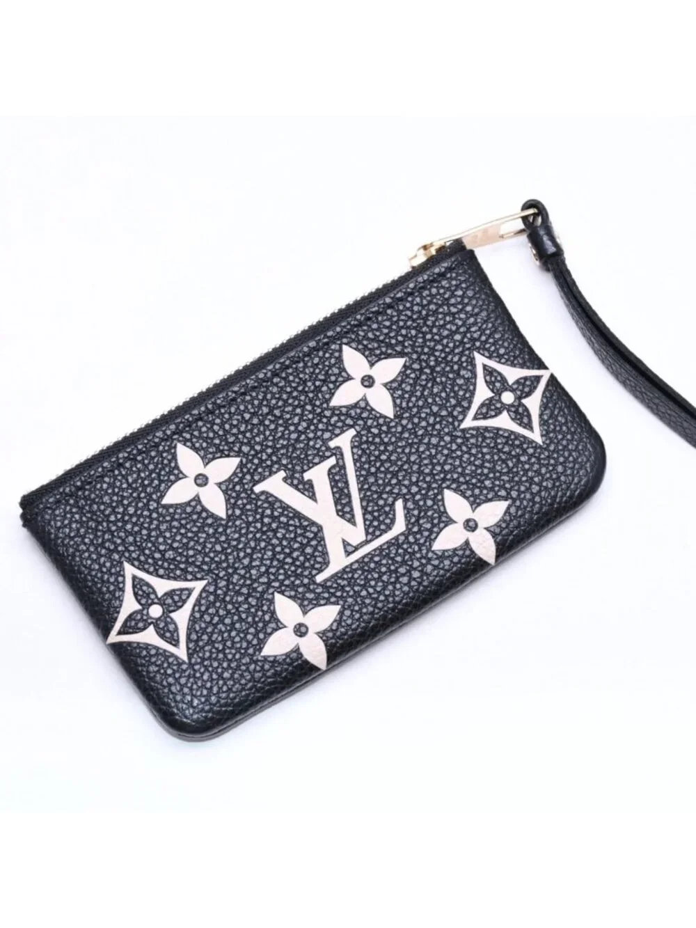 Louis Vuitton Coin Purse Monogram Empreinte Noir Pochette Cles Black Beige